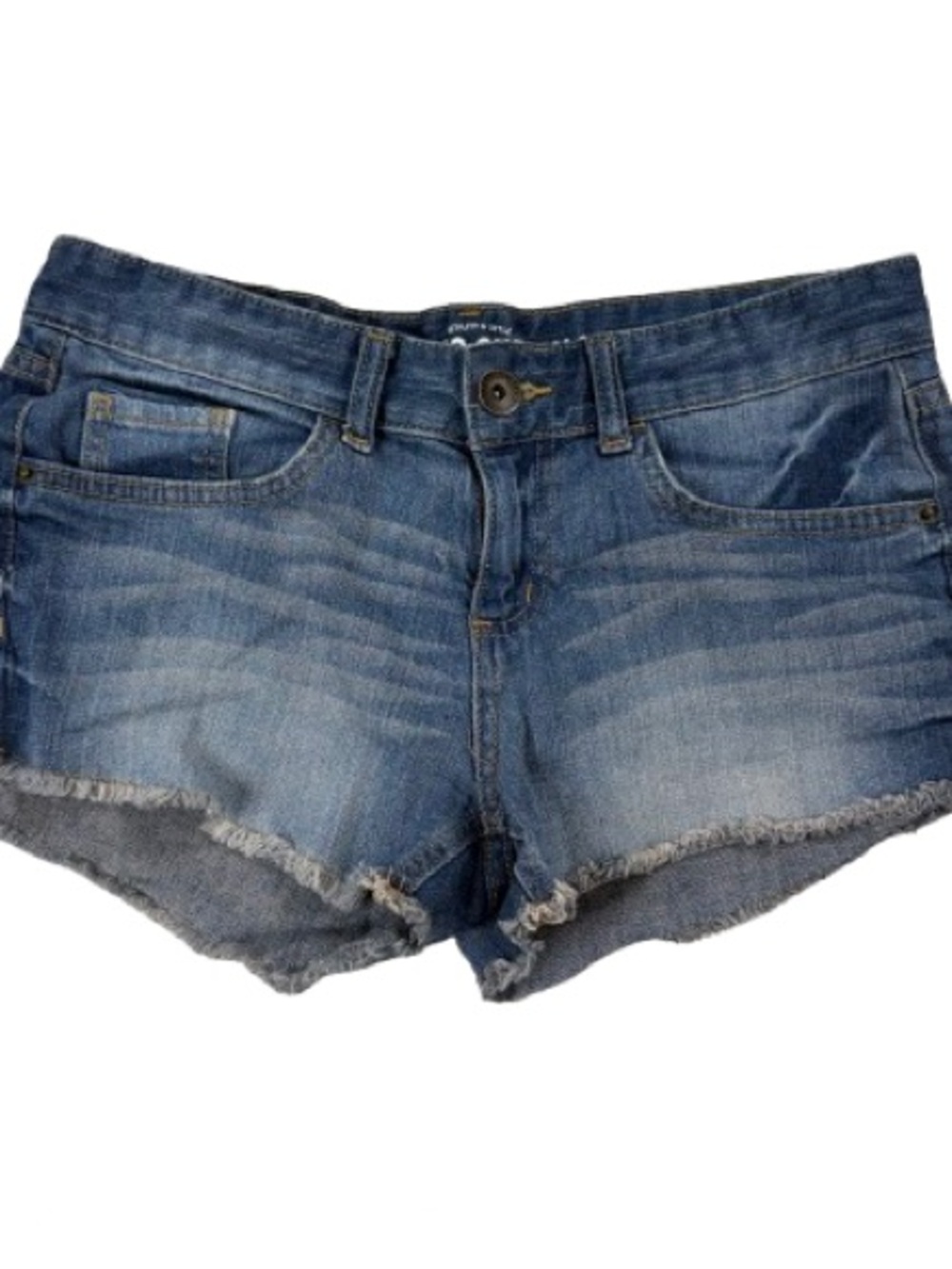 Mossimo Supply Co. Distressed Blue Denim Cutoff Shorts fit 6 size 9 low rise